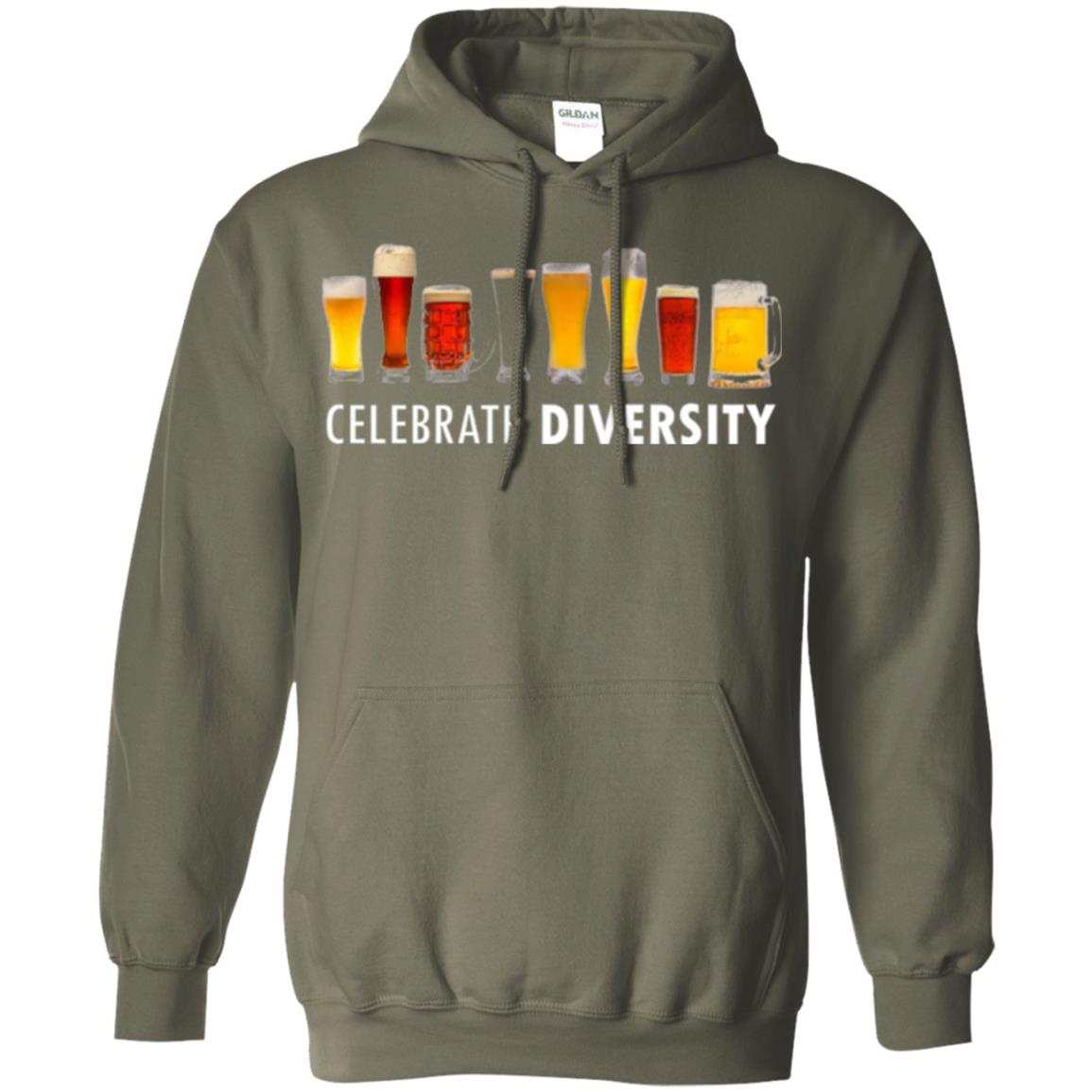 Beer Lovers T-shirt Celebrate Diversity Military Green