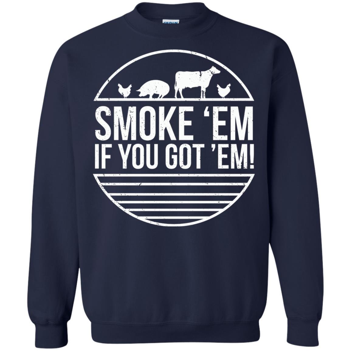 Bbq T-shirt Smoke 'em If You Got 'em Navy