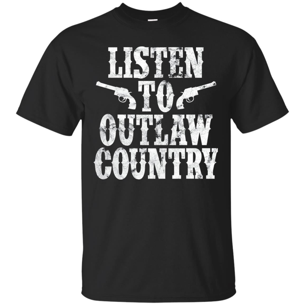 Listen To Outlaw Country Southern Music And Culture T-shirt Black