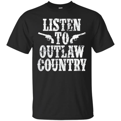 Listen To Outlaw Country Southern Music And Culture T-shirt Black