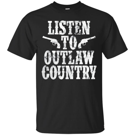 Listen To Outlaw Country Southern Music And Culture T-shirt Black