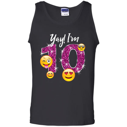 Funny Emoji Birthday 10th Birthday T-shirt Black