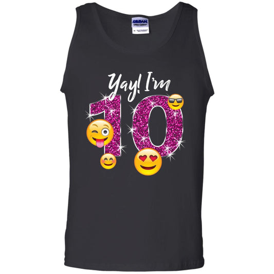 Funny Emoji Birthday 10th Birthday T-shirt Black