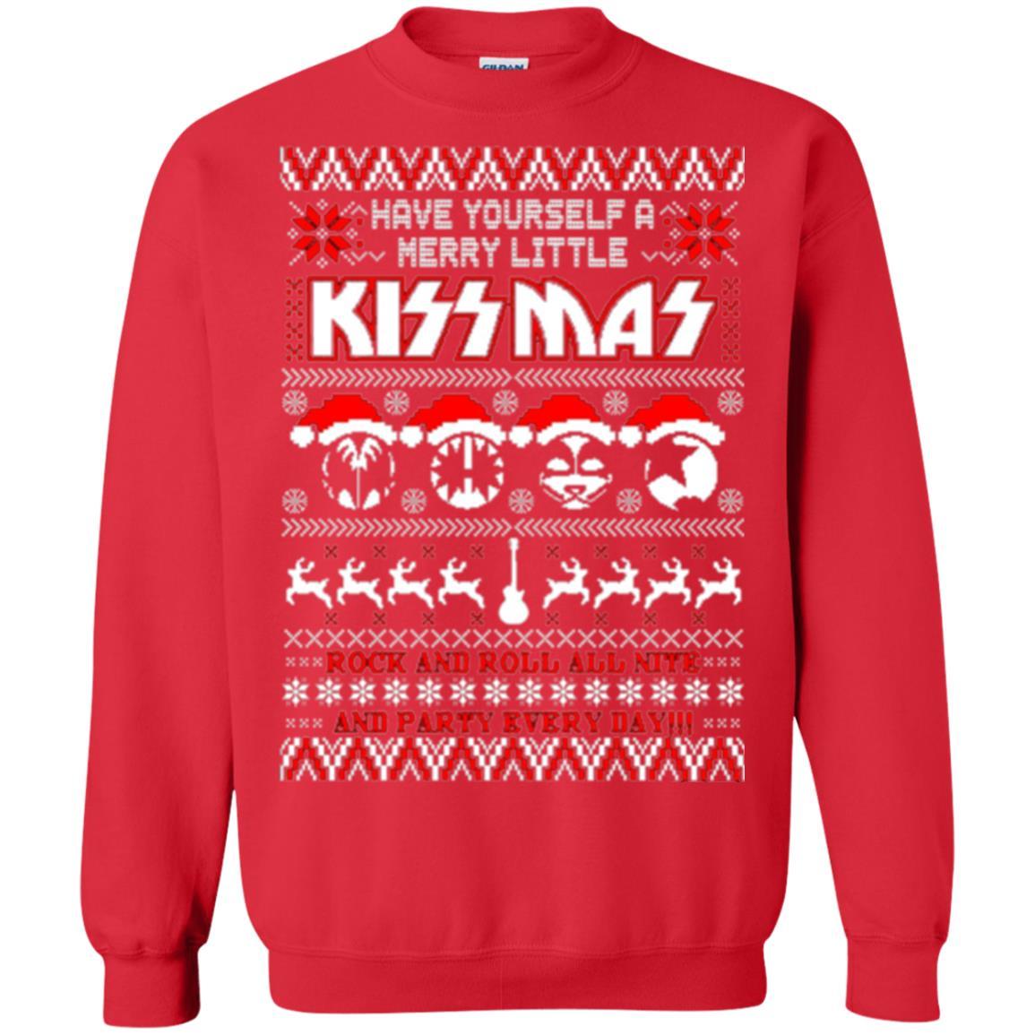 Christmas T-shirt Have Yourself A Merry Little Kissmas Red