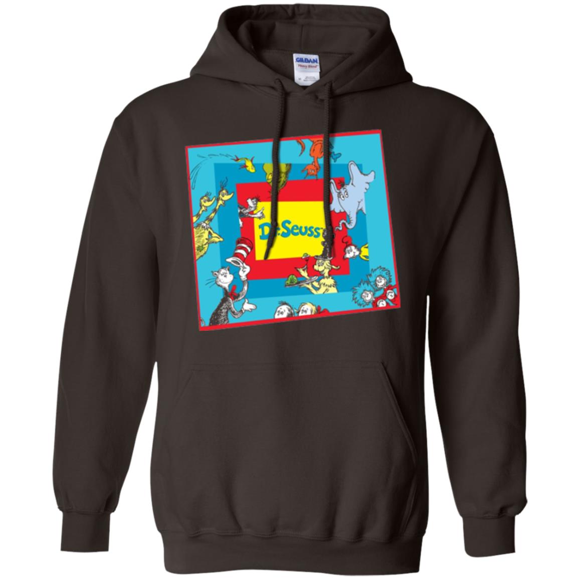 Dr. Seuss Character National Wear Red Day T-shirt Dark Chocolate