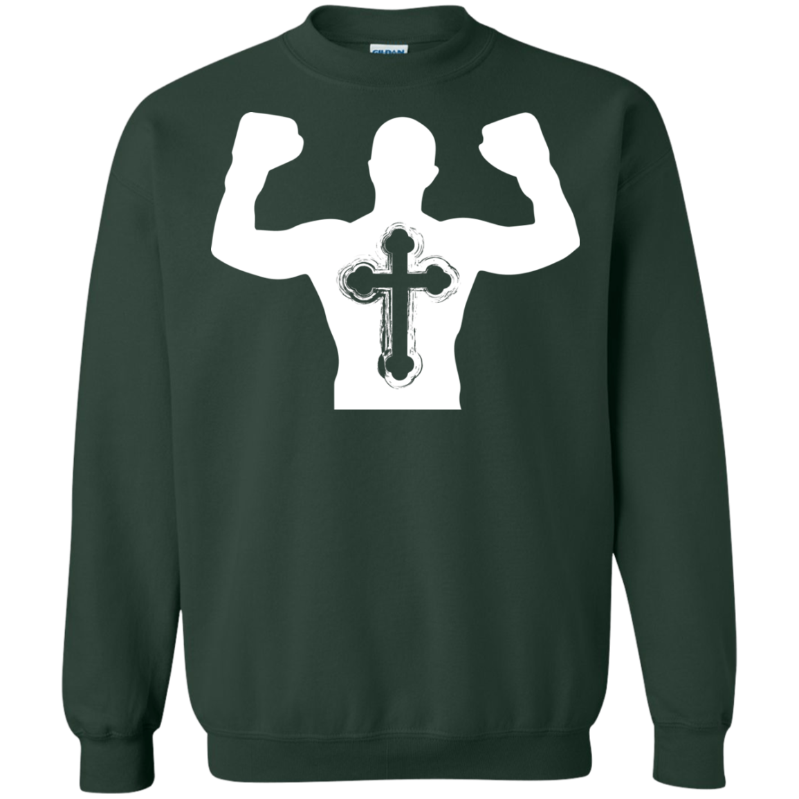 Christian Gym Exercise Workout T-shirt Forest Green