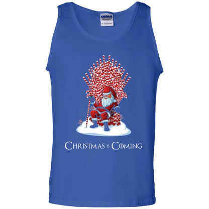 Funny Christmas T-shirt Santa Candy Cane Throne Royal
