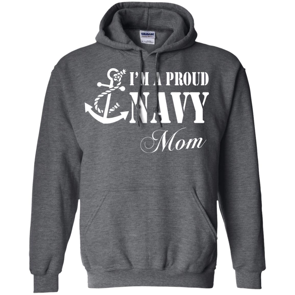 Pride Military Mother Shirt Im A Proud U.s. Navy Mom Dark Heather