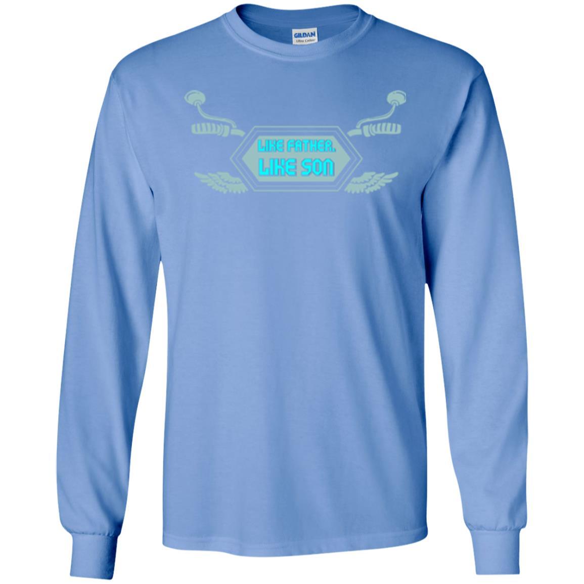 Motocross T-shirt Like Father Like Son Carolina Blue