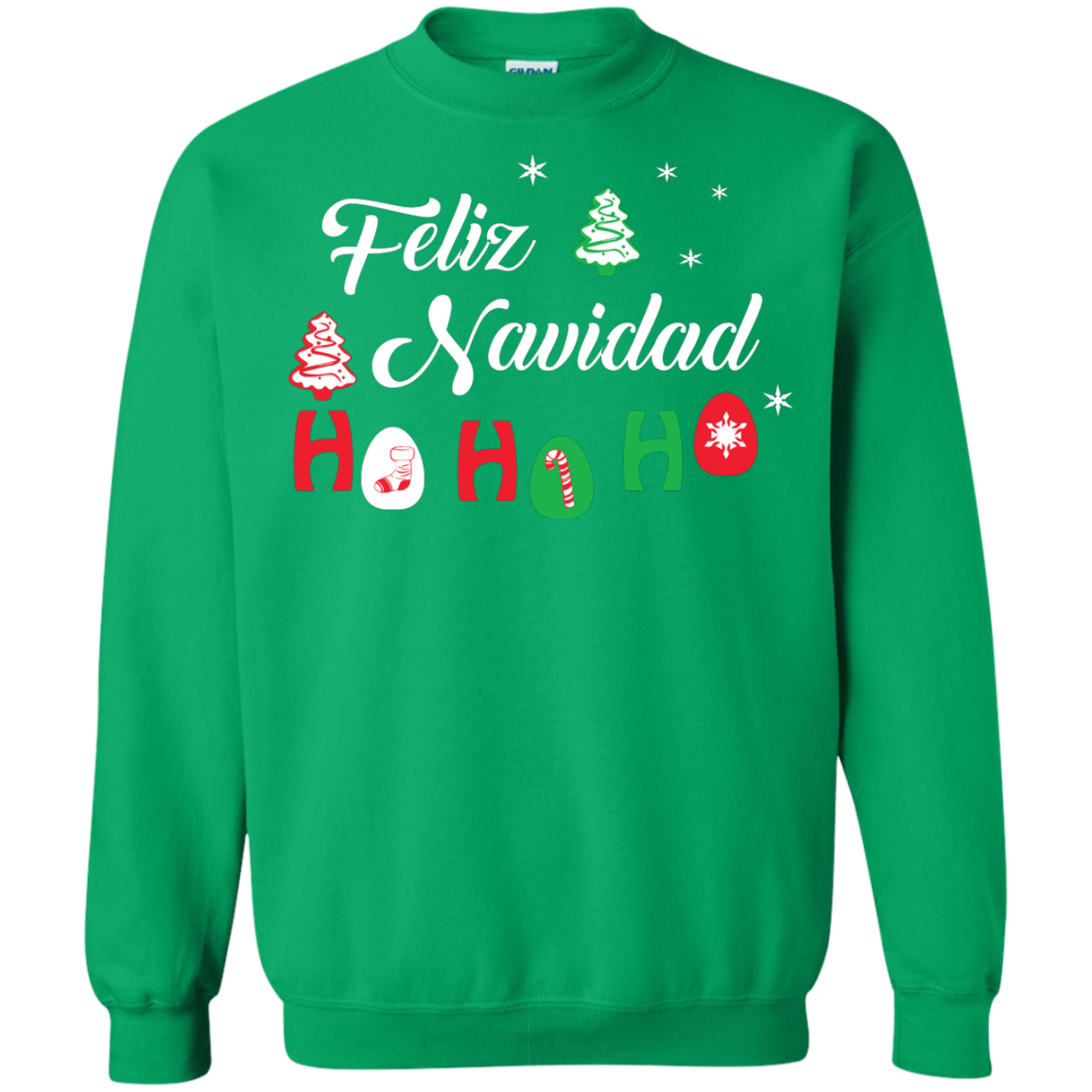 Chirstmas T-Shirt Feliz Navidad Ho Ho Ho Irish Green