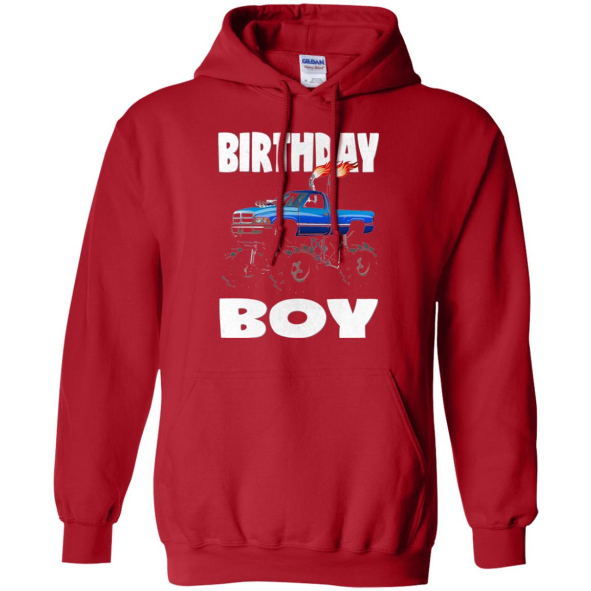 Monster Truck T-shirt Birthday Boy Vintage Red