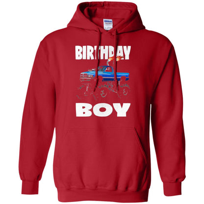 Monster Truck T-shirt Birthday Boy Vintage Red