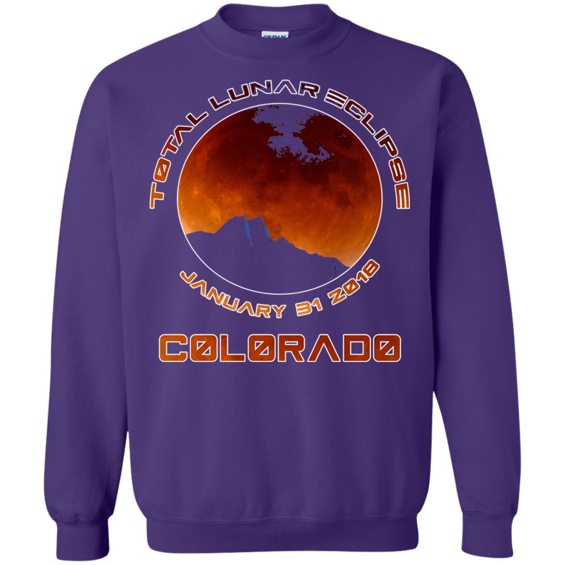 Colorado Lunar Eclipse 2018 T-shirt January 31 Purple