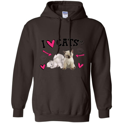 Cat Lover T-shirt I Love Cats Dark Chocolate