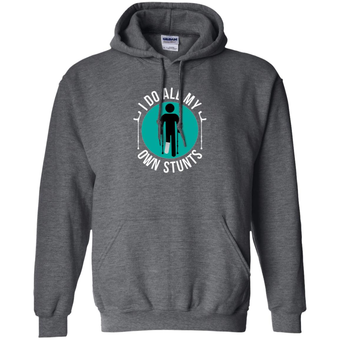 Broken Leg T-shirt I Do All My Own Stunts T-shirt Dark Heather