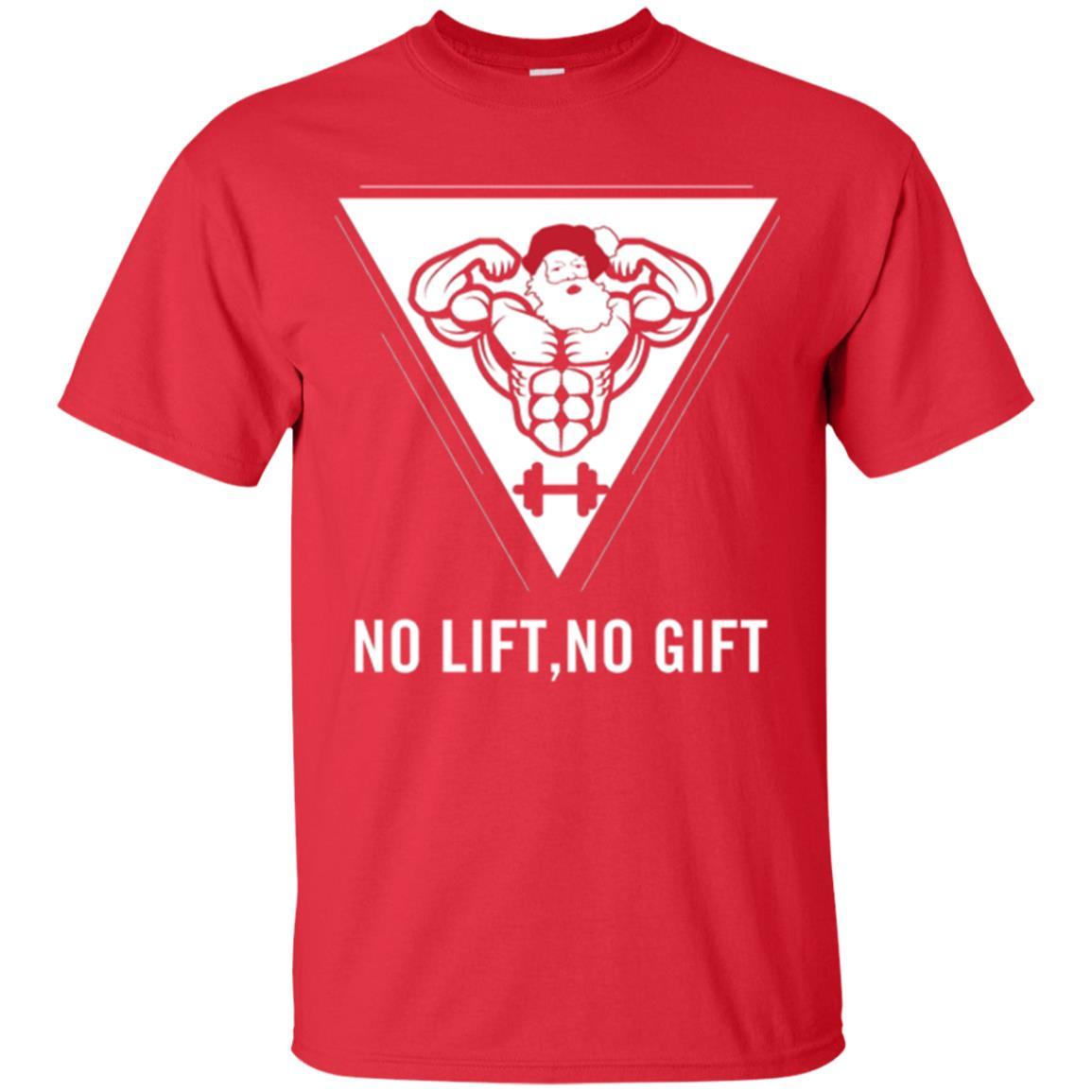Gymer T-shirt Santa Claus No Lift No Gift Red