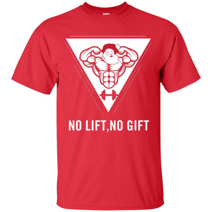 Gymer T-shirt Santa Claus No Lift No Gift Red