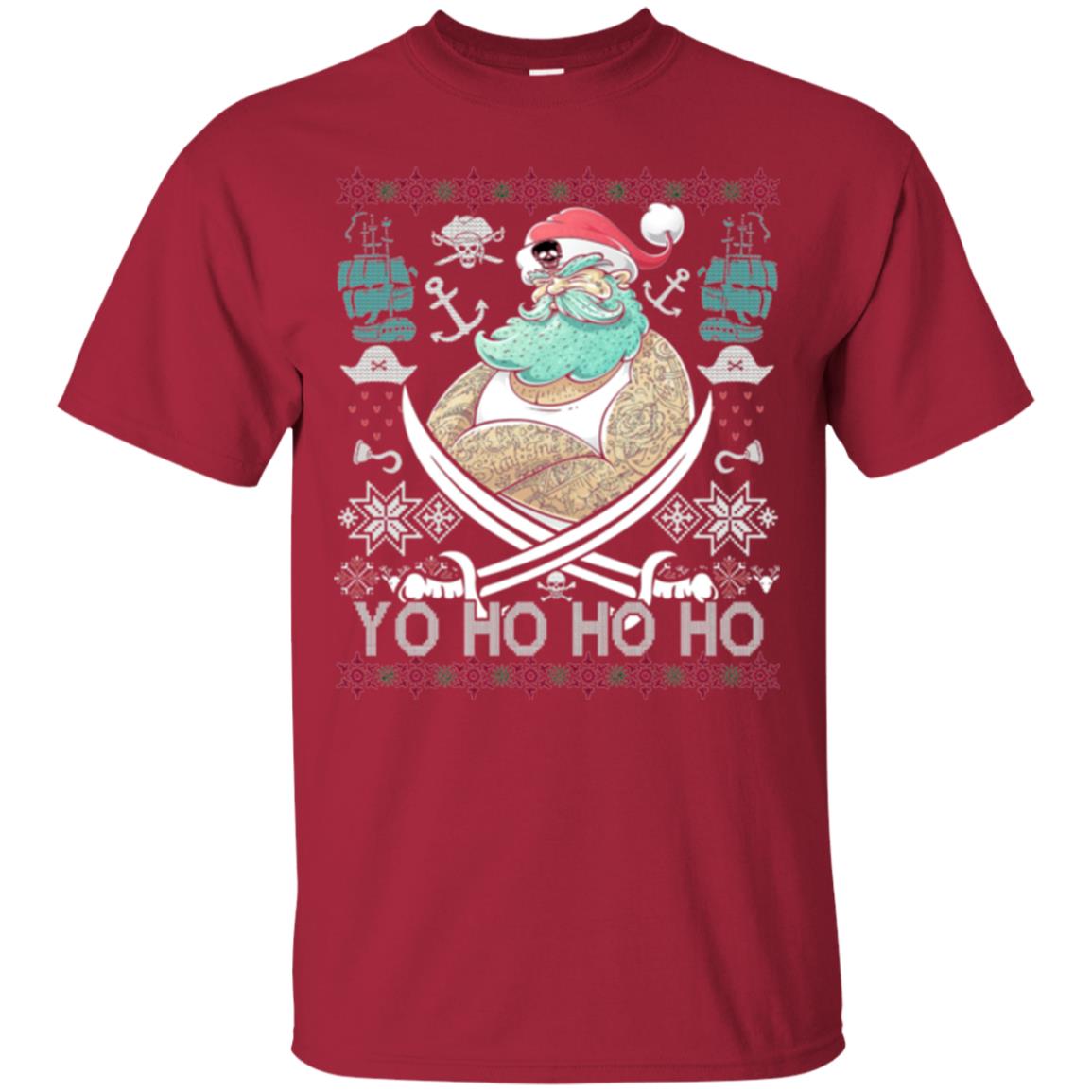 Christmas T-shirt Santa Pirate Cardinal