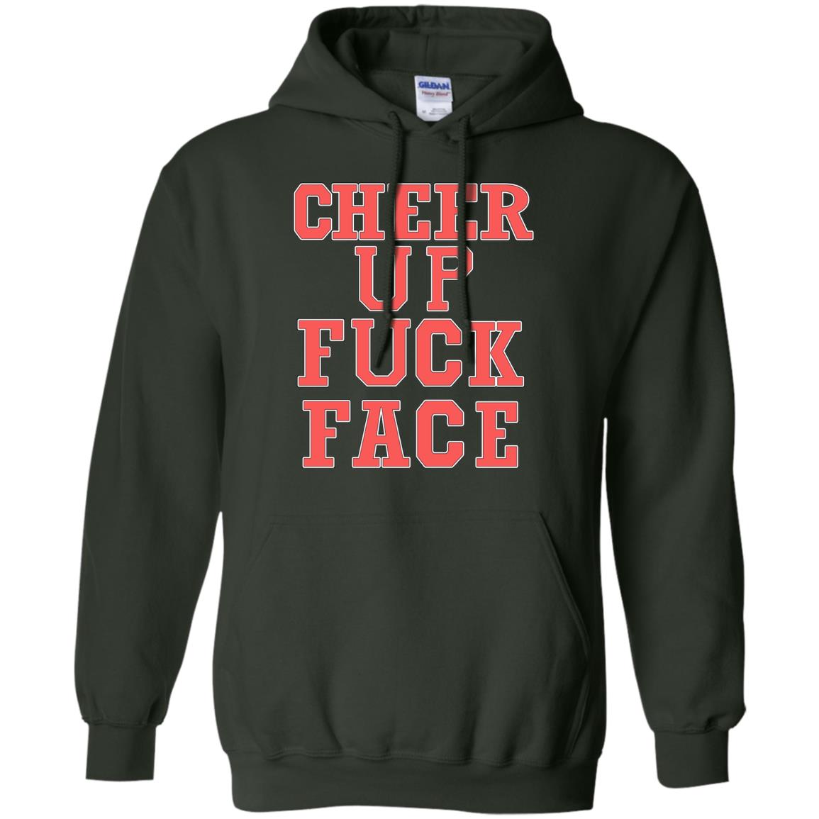 Cheer Up Face Shirt Forest Green