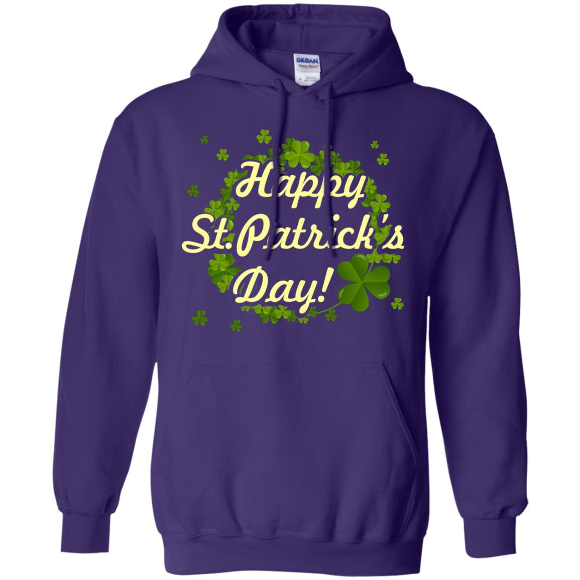 Happy St.patricks Day Shamrocks T-shirt Purple