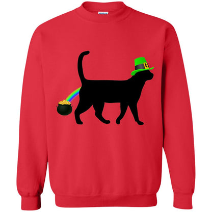 Cat Leprechaun Funny Cat Saint Patrick_s Day T-shirt Red