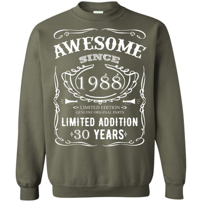 Awesome Since 1988 Limited Addition 30 Years 30th Birthday T-shirt Military Green