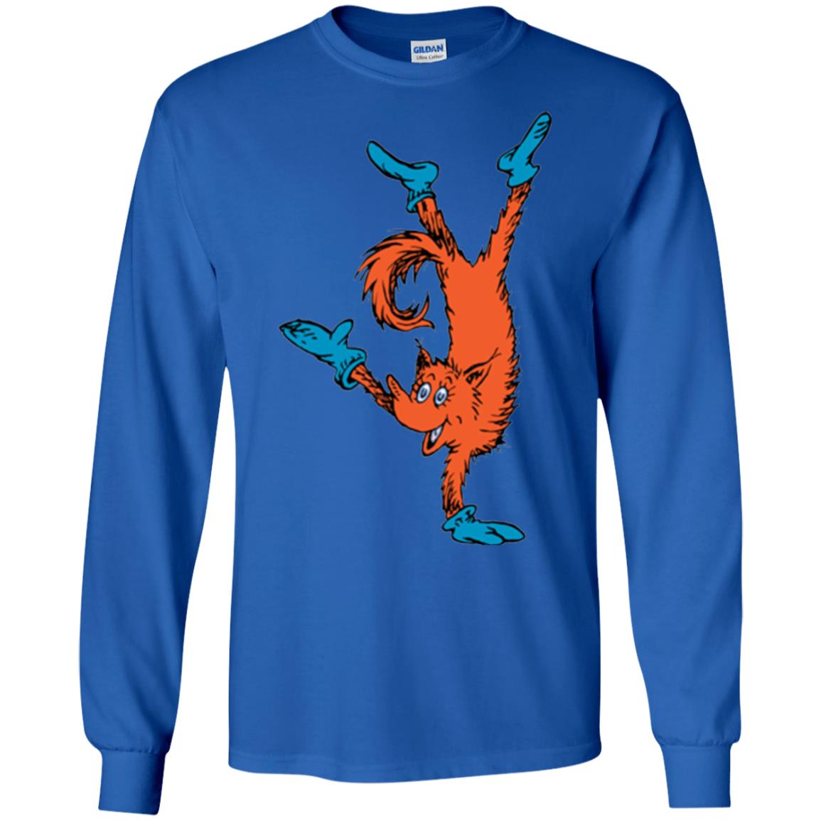 Dr. Seuss Fox In Socks Handstand Book Lover T-shirt Royal