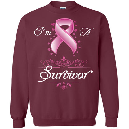 I Am A Survivor Breast Cancer Awareness Shirt Maroon
