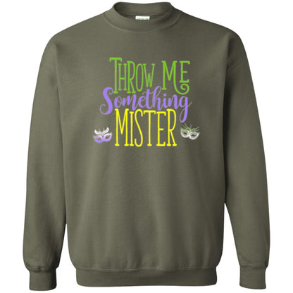 Throw Me Something Mister Mardi Gras T-shirt Military Green
