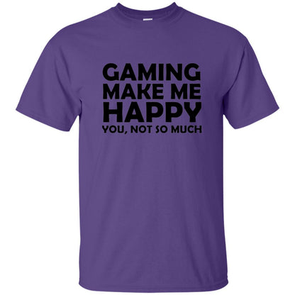 Gaming T-Shirt Gaming Makes Me Happy You Not So Much Purple
