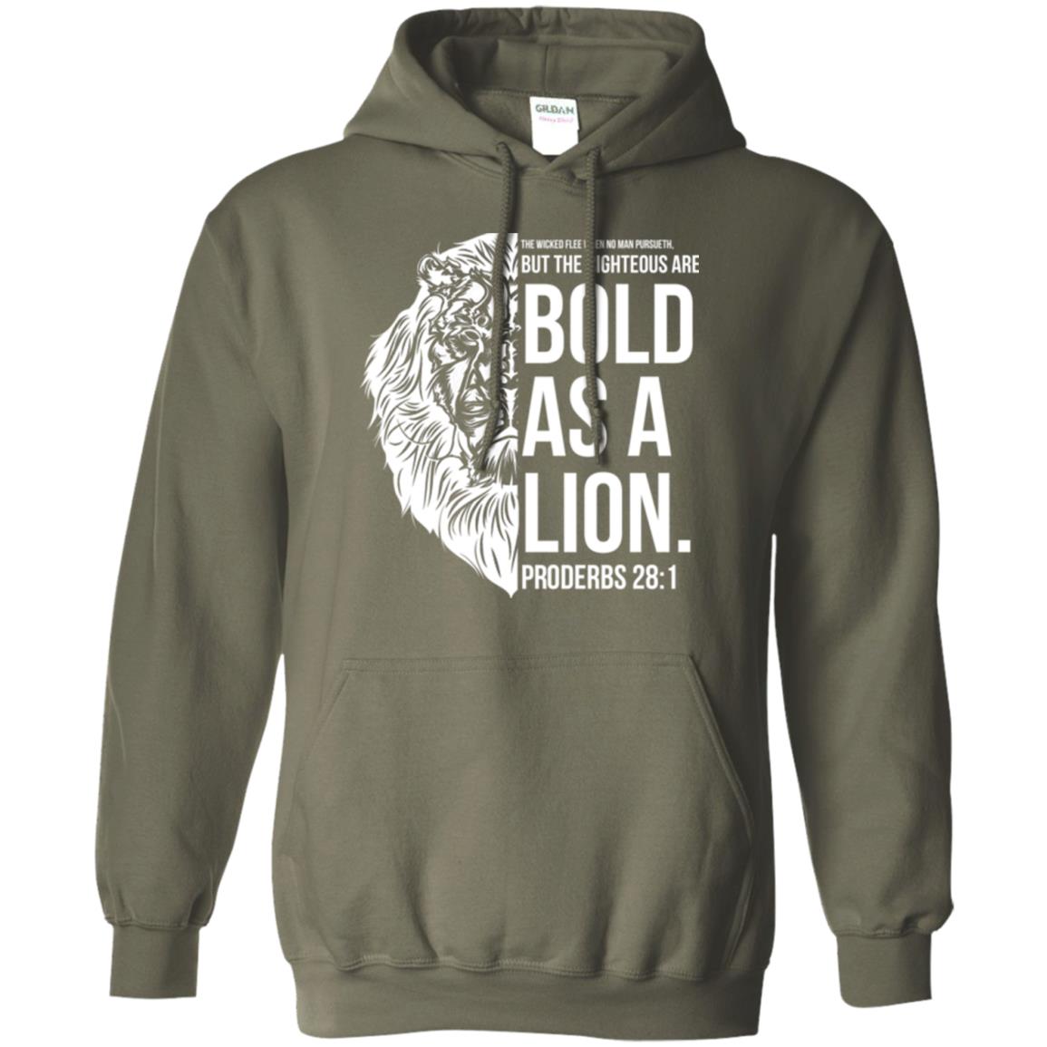 Christian T-shirt Bold As A Lion T-shirt Military Green