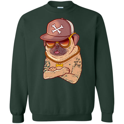 I'm Not A Pug Tattoo Dog Owner Shirt Forest Green