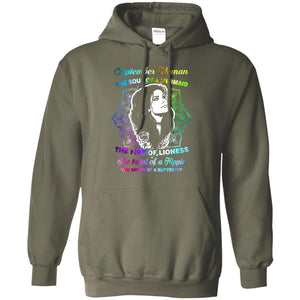 September Woman Shirt The Soul Of A Mermaid The Fire Of Lioness The Heart Of A Hippeie The Spirit Of A ButterflyG185 Gildan Pullover Hoodie 8 oz.