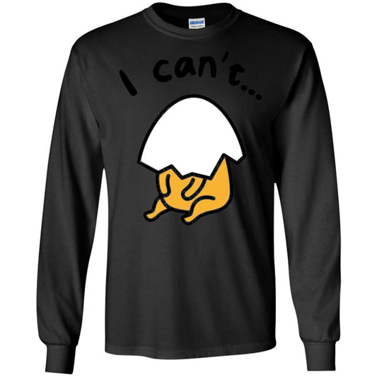 Film T-shirt Gudetama Lazy Egg I Can't Black