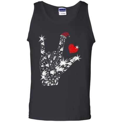 Rocknroll Sign Hand With Santa Claus Hat X-mas Shirt For Rock Music Lovers Black