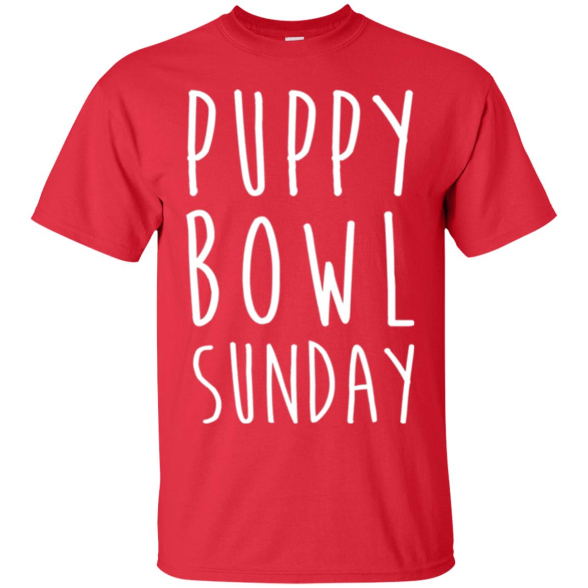 Football Dog Lover T-shirt Puppy Bowl Sunday T-shirt Red