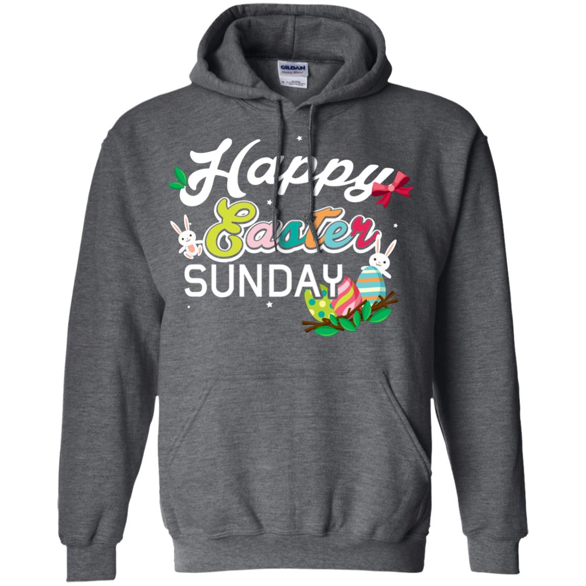 Christian T-shirt Happy Easter Sunday Dark Heather