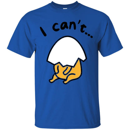 Film T-shirt Gudetama Lazy Egg I Can't Royal