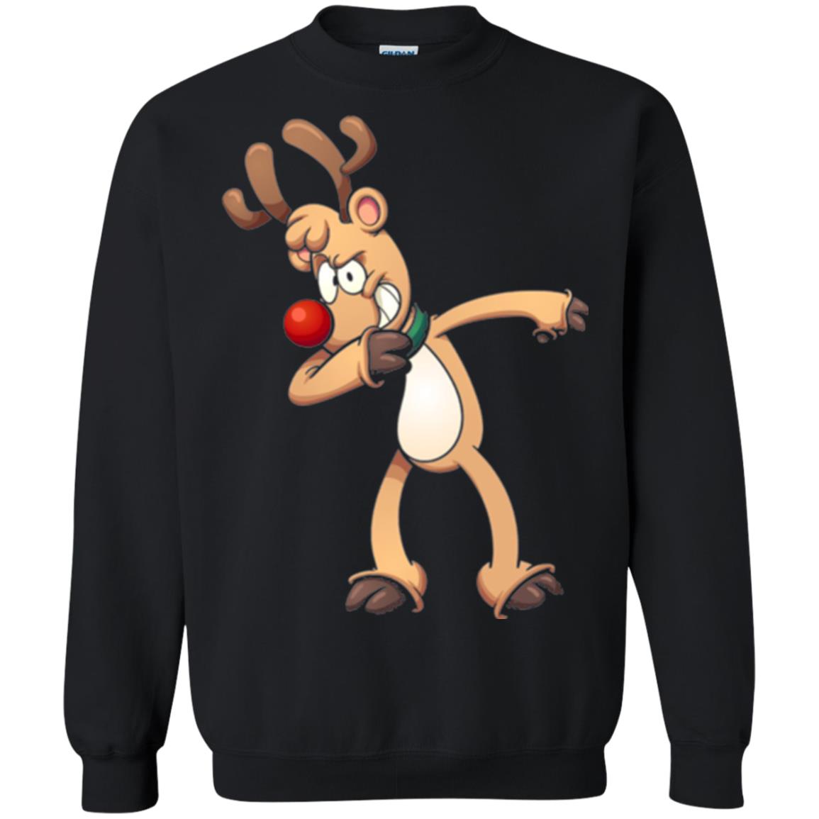 Christmas T-shirt Dabbing Reindeer Black
