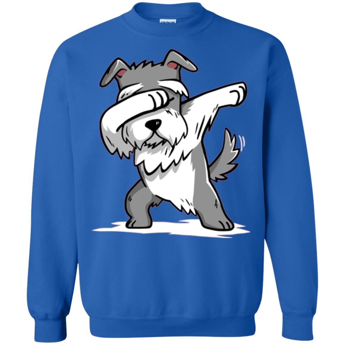 Dog Lover T-shirt Miniature Schnauzer Cute Dabbing Royal