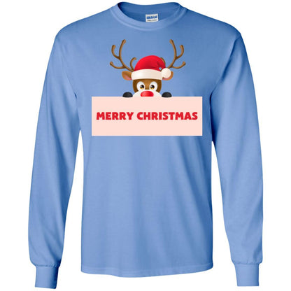Christmas T-shirt Reindeer Merry Christmas T-shirt Carolina Blue