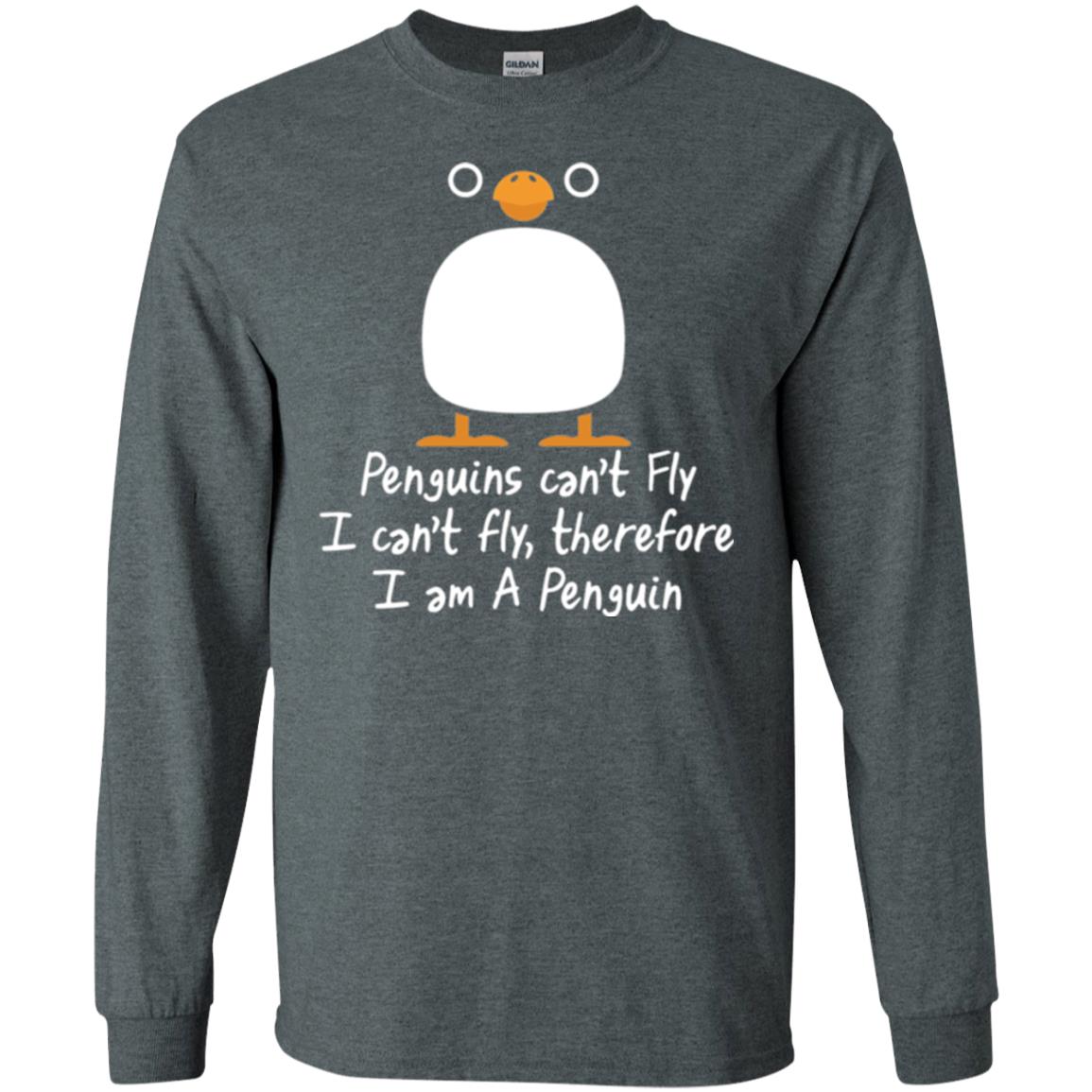 Penguin T-shirt I Can_t Fly Dark Heather