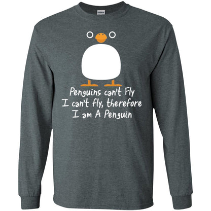 Penguin T-shirt I Can_t Fly Dark Heather