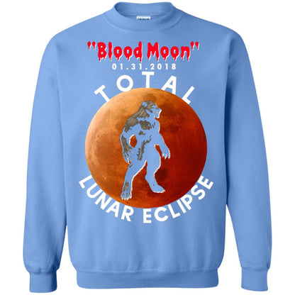 Best Total Lunar Eclipse Shirt 2018 - Blood Moon Werewolf T-shirt Carolina Blue