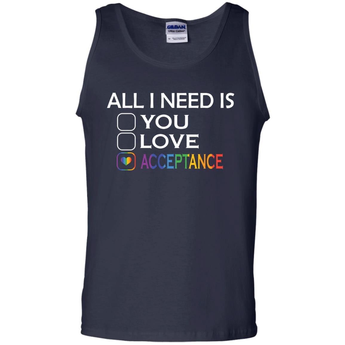 All I Need Is Acceptance Lgbt Shirt Navy