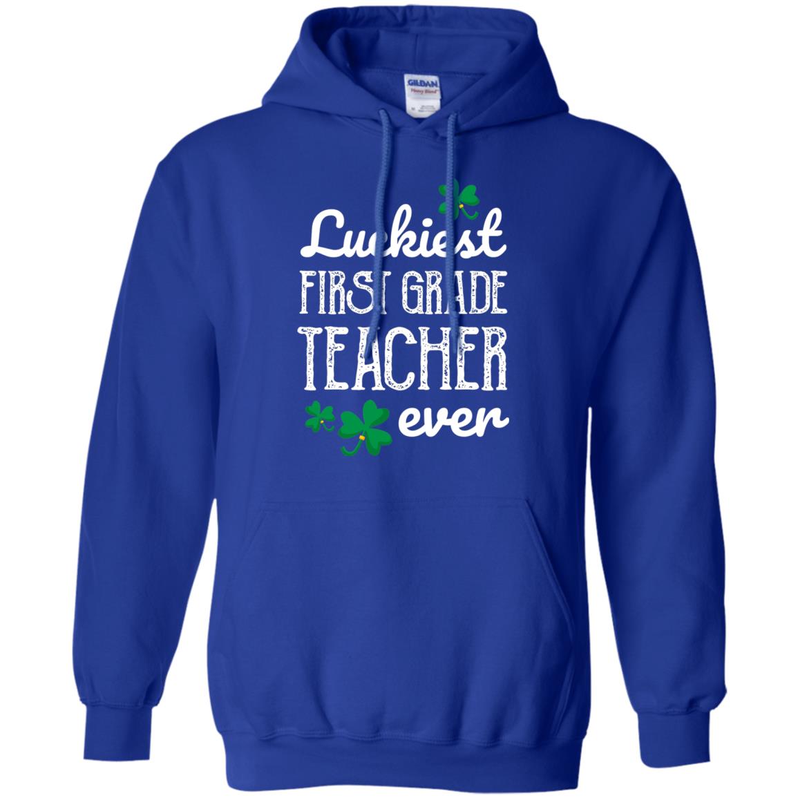 Luckiest First Grade Teacher Ever St. Patricks Day T-shirt Royal