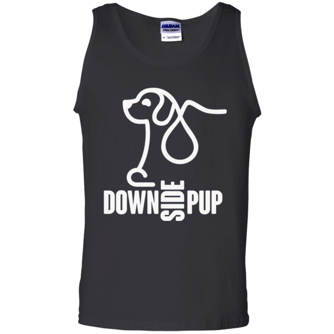 Dog Lover T-shirt Down Side Pup T-shirt Black