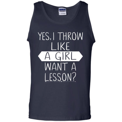 Softball T-shirt Yes I Throw Like A Girl Want A Lesson Navy