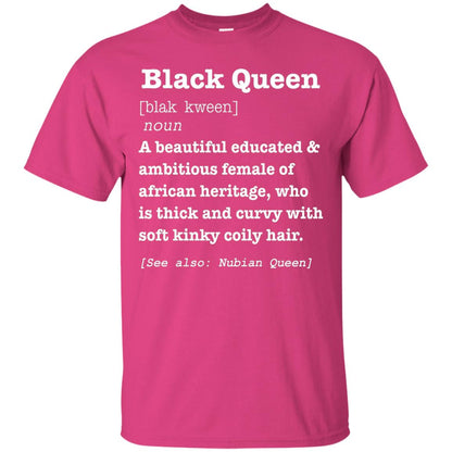 African Pride Melanin Educated T-shirt Black Queen Definition Heliconia