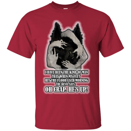 The Devil Say Oh Crap He Is Up Wolf Shirt Cardinal